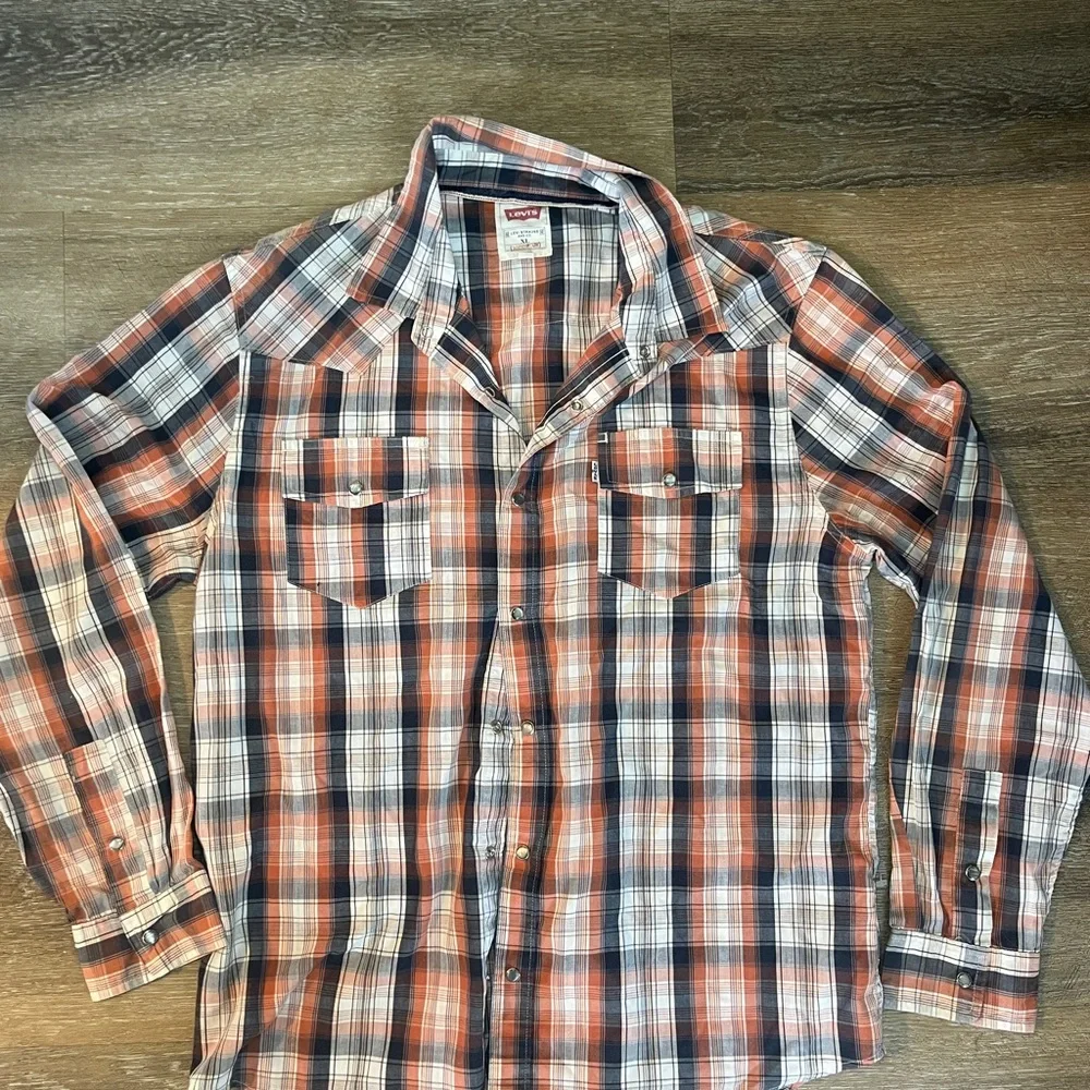 Levi’s western plaid snap-front shirt 🤠